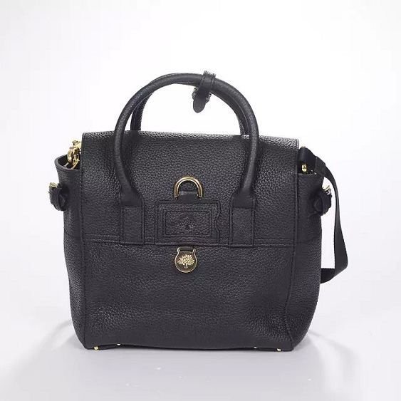 2014 A/W Mulberry Mini Cara Delevingne Bag Black Natural Leather